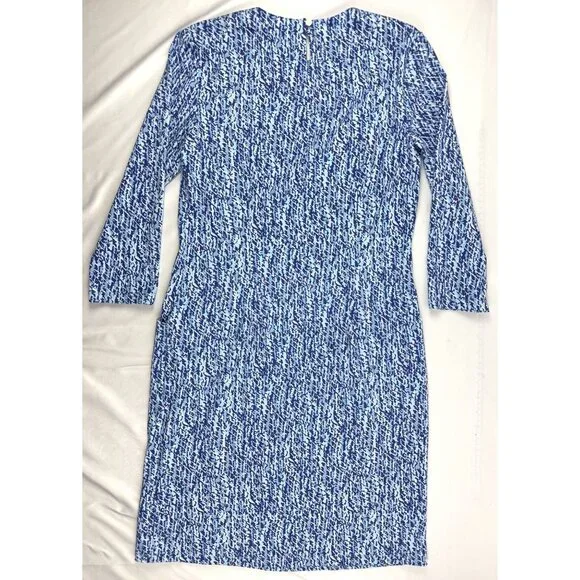 J McLaughlin Catalyst Dress Catalina Cloth S Blue Aqua Abstract Geo Print - Picture 4 of 8